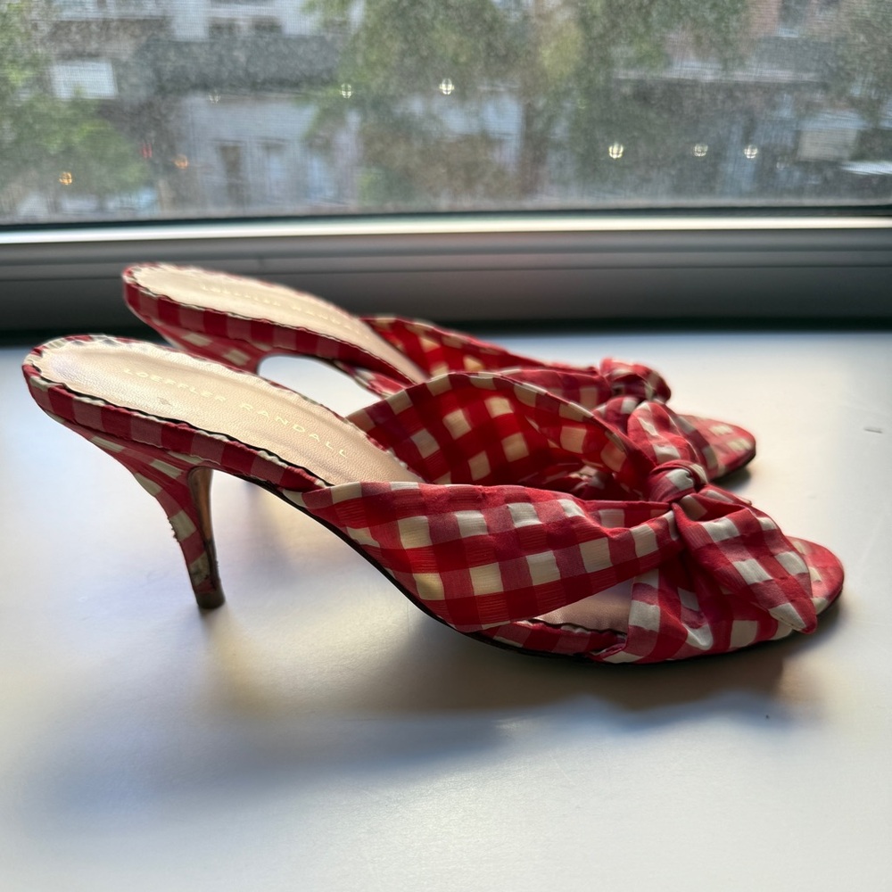 Loeffler Randall Red Gingham Women's Shoes size 9.5 - Picture 3 of 9